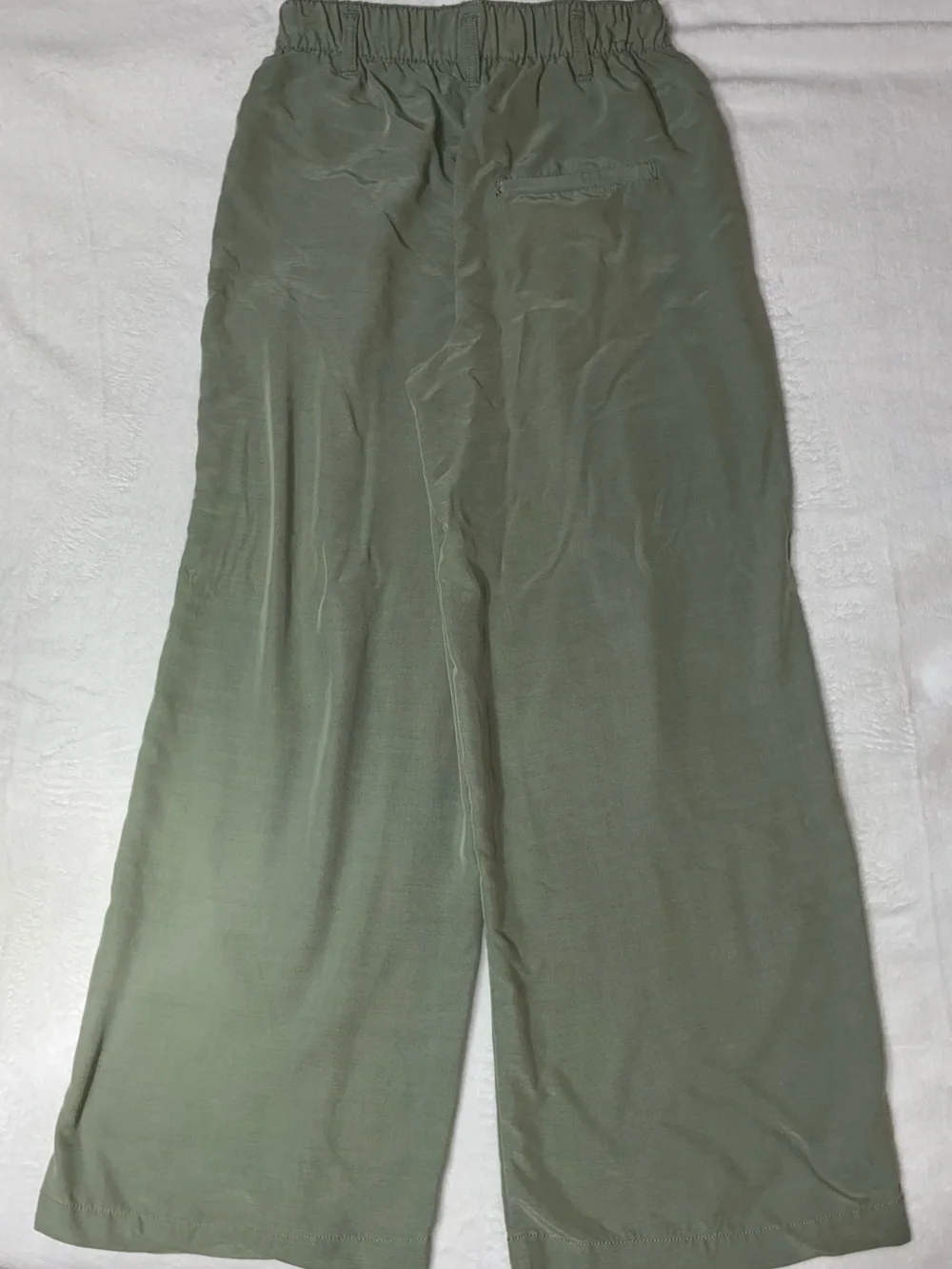 Free People High-Rise Wide Leg Pants in Sage Green